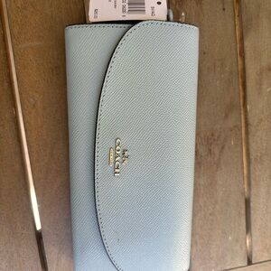 Coach Light Blue Wallet like new